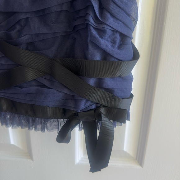Anthropologie Navy Ruched Top - Picture 6 of 6